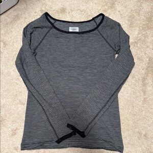 Athleta Striped Long Sleeve Top